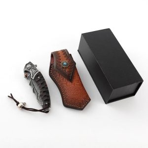 چاقوی دمشقی ساده + غلاف