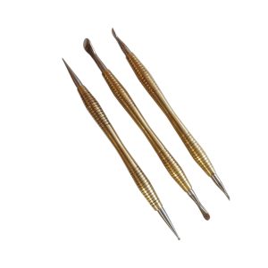 ست سه تایی قلم مدلینگ برنجی و استیل